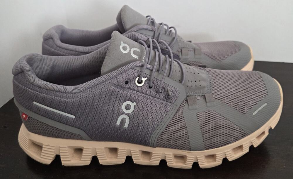 On Cloud 5 Women’s Running Shoes Size 8.5 Zinc/Shell Gray Peach 59.98883 Sneaker